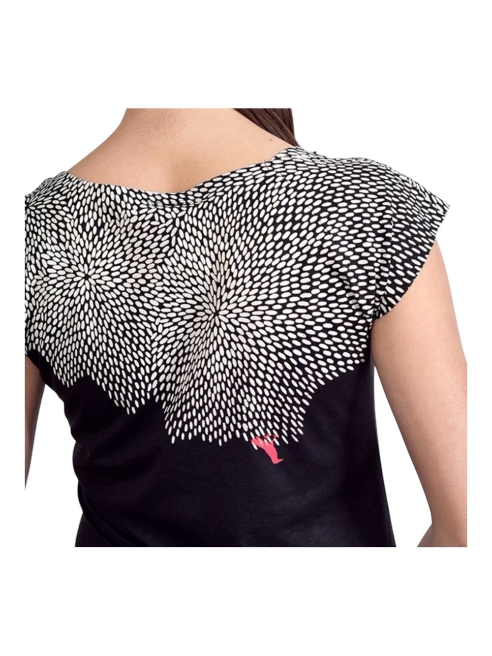 Umsteigan Large Bamboo Hand Screen Printed Black Rice Bamboo Top Red Bird Print